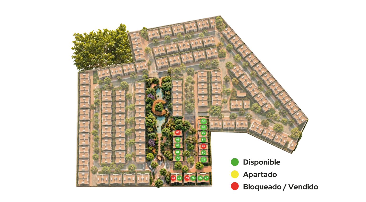 Mapa de disponibilidad El Risco Residencial